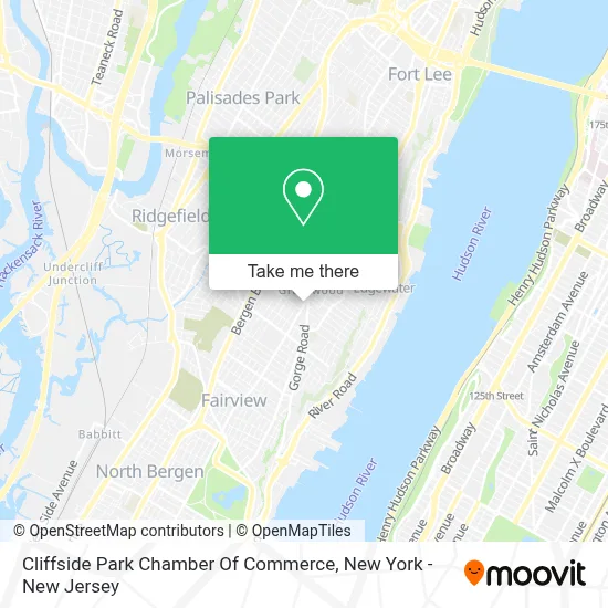 Cliffside Park Chamber Of Commerce map