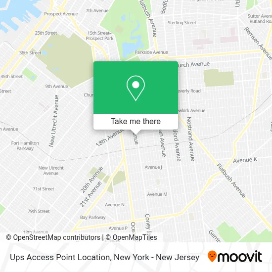 Ups Access Point Location map