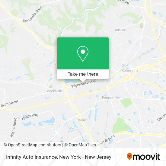 Infinity Auto Insurance map