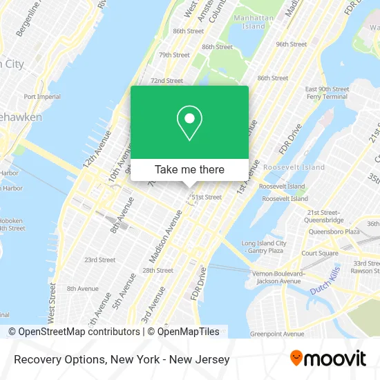 Recovery Options map