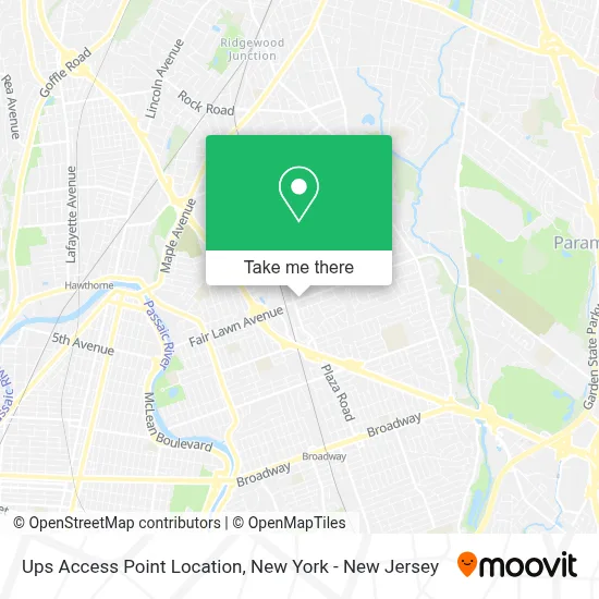 Ups Access Point Location map