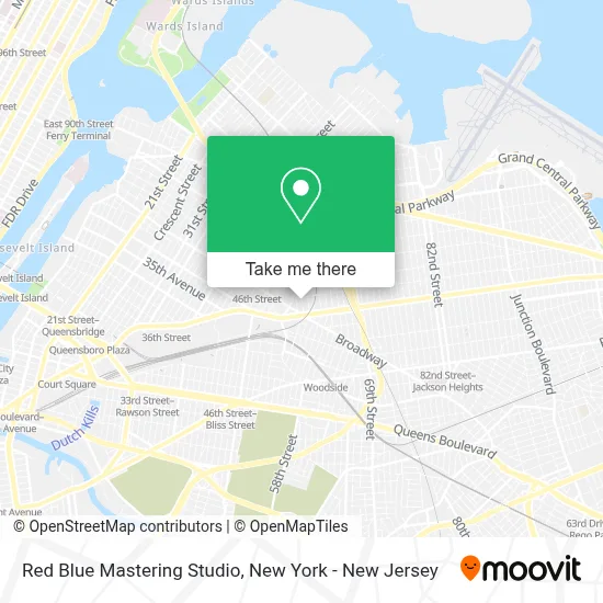 Red Blue Mastering Studio map