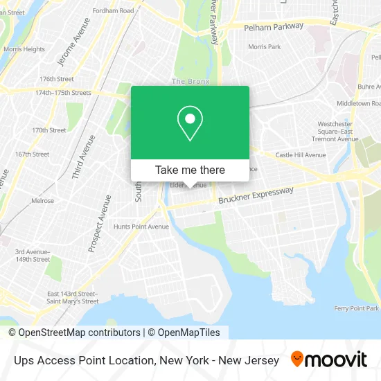 Ups Access Point Location map