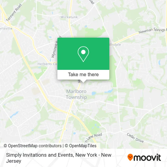 Simply Invitations and Events map