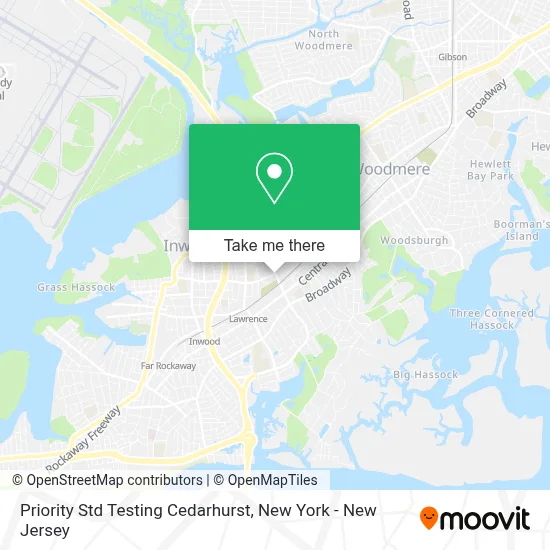 Priority Std Testing Cedarhurst map