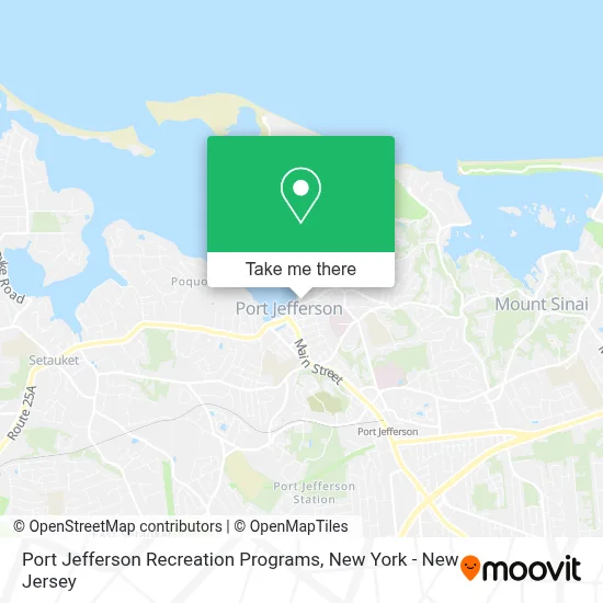 Port Jefferson Recreation Programs map