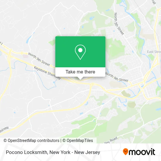 Pocono Locksmith map