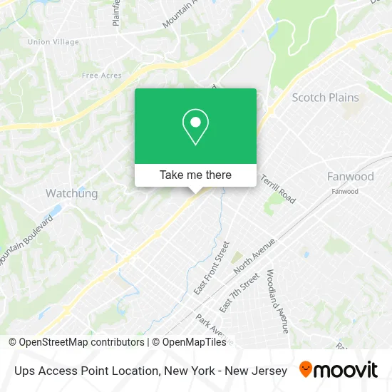 Ups Access Point Location map