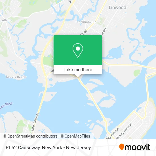 Rt 52 Causeway map