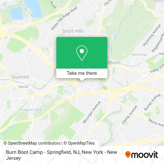 Burn Boot Camp - Springfield, NJ map