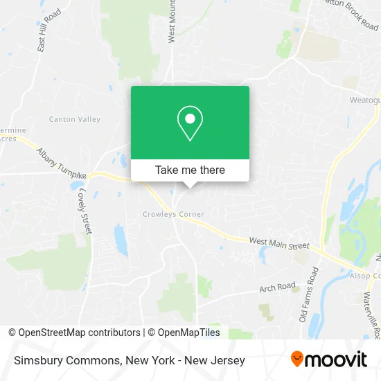 Simsbury Commons map