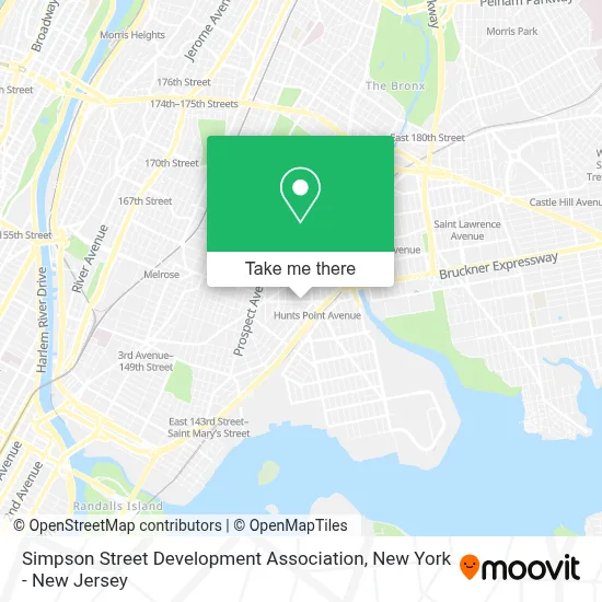 Simpson Street Development Association map