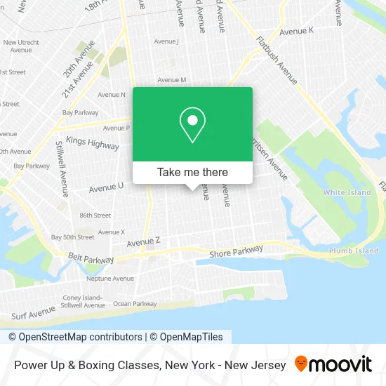 Power Up & Boxing Classes map