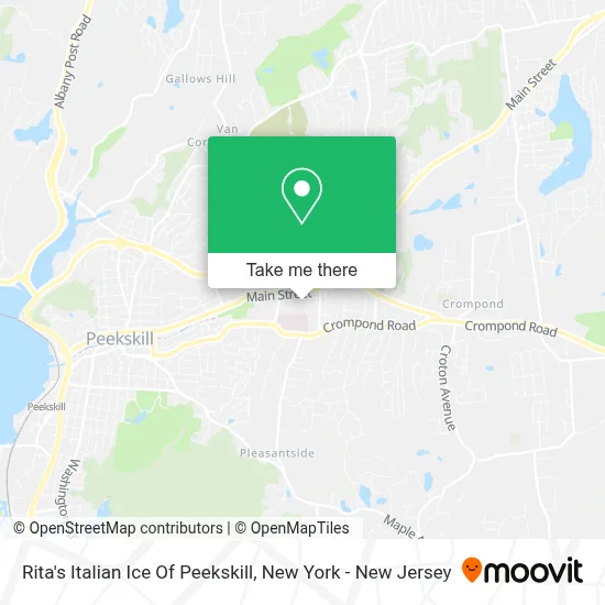 Rita's Italian Ice Of Peekskill map