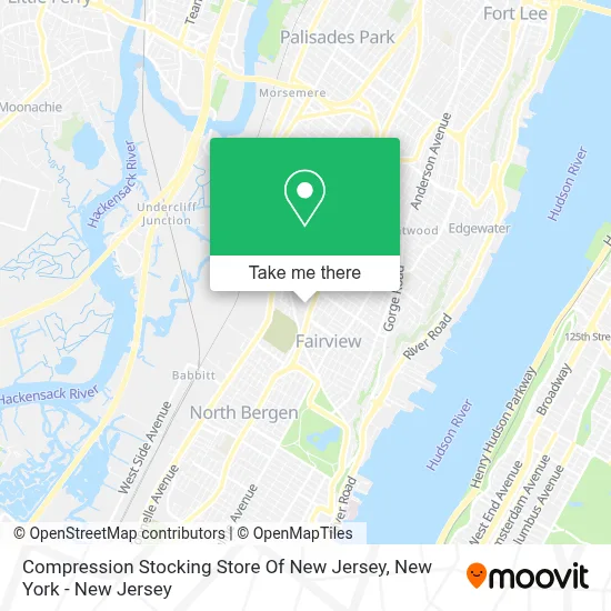 Compression Stocking Store Of New Jersey map