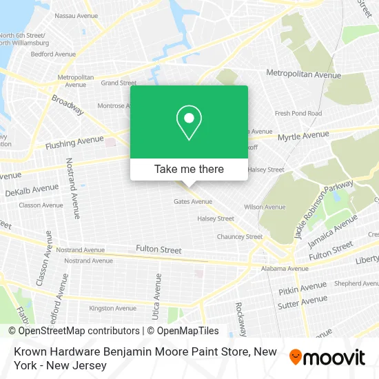 Krown Hardware Benjamin Moore Paint Store map