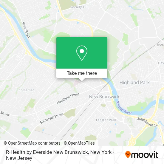 R-Health by Everside New Brunswick map