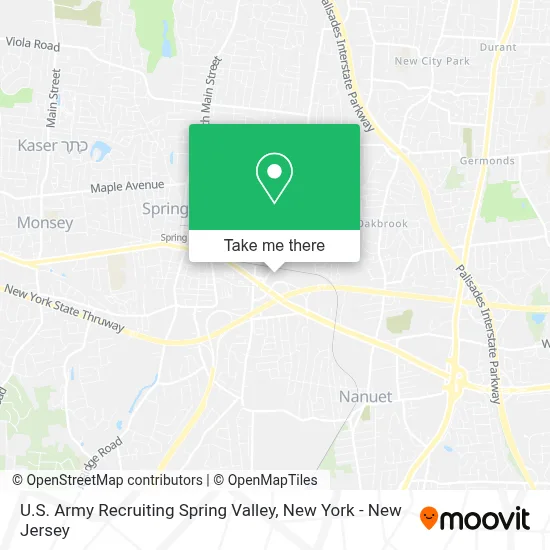 U.S. Army Recruiting Spring Valley map