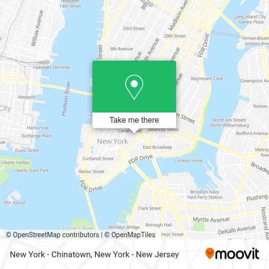 New York - Chinatown map