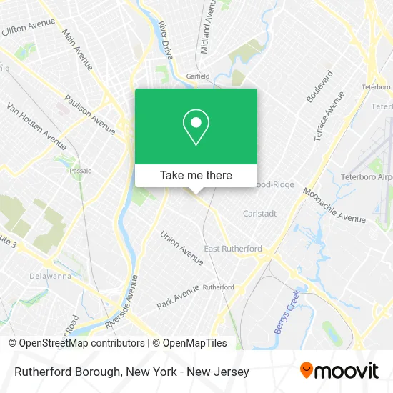 Rutherford Borough map