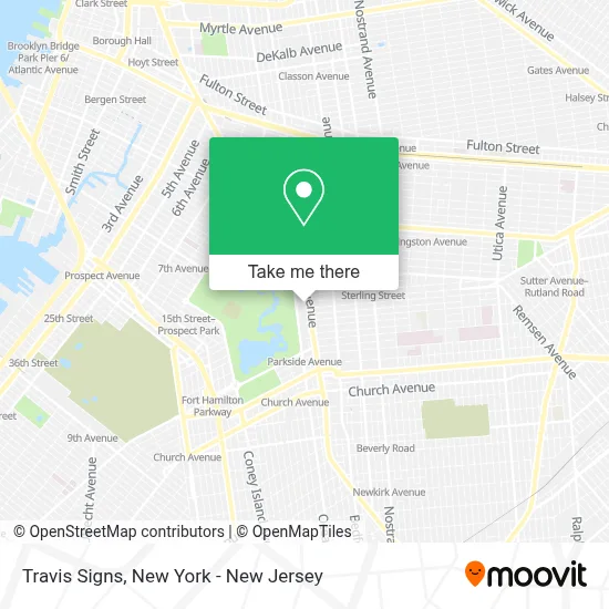 Travis Signs map