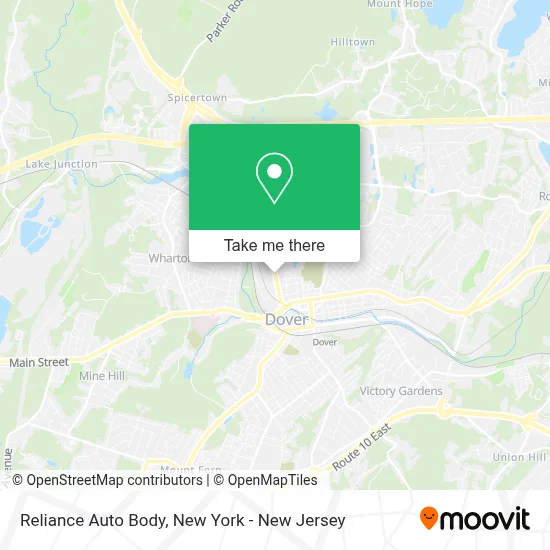 Reliance Auto Body map