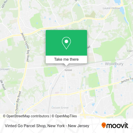 Vinted Go Parcel Shop map