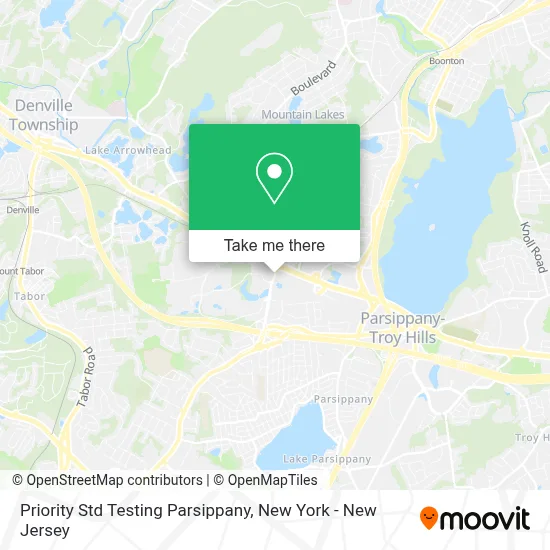 Priority Std Testing Parsippany map