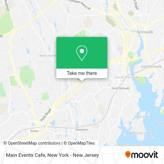 Main Events Cafe map