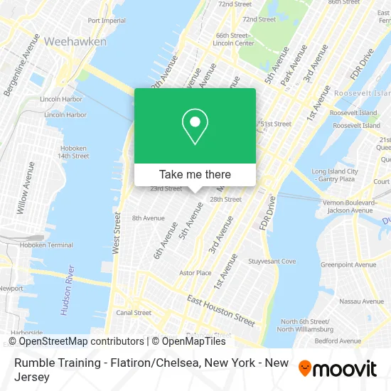 Rumble Training - Flatiron / Chelsea map