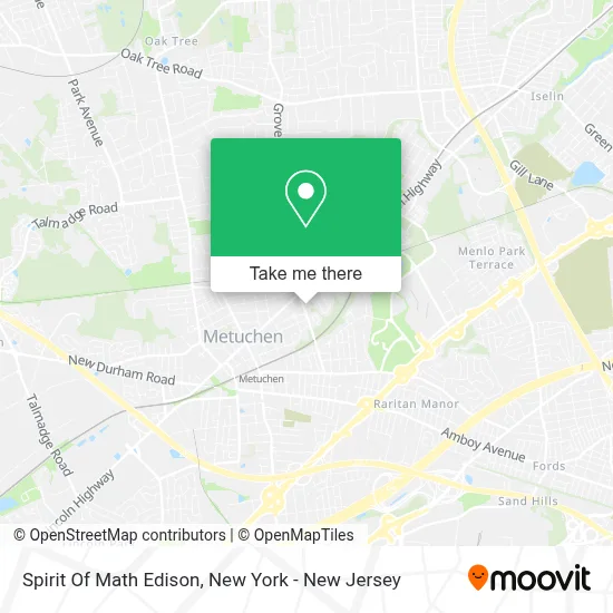 Spirit Of Math Edison map