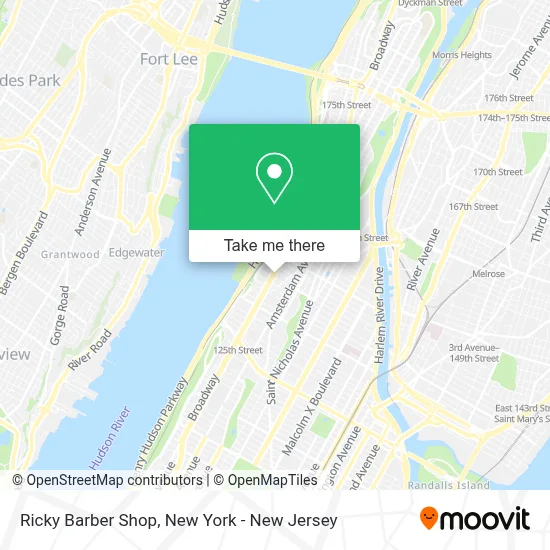 Ricky Barber Shop map