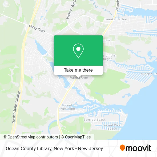 Ocean County Library map