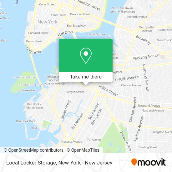 Local Locker Storage map
