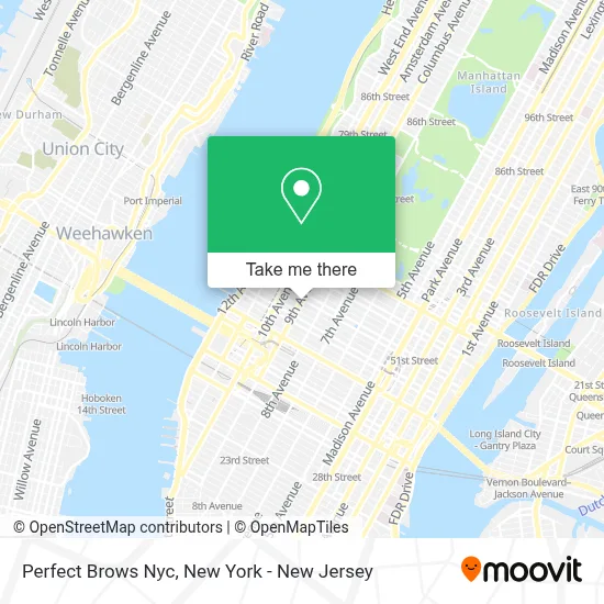 Perfect Brows Nyc map