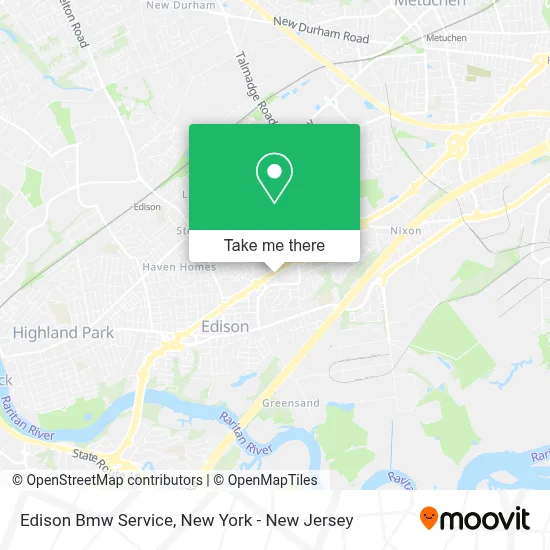 Edison Bmw Service map