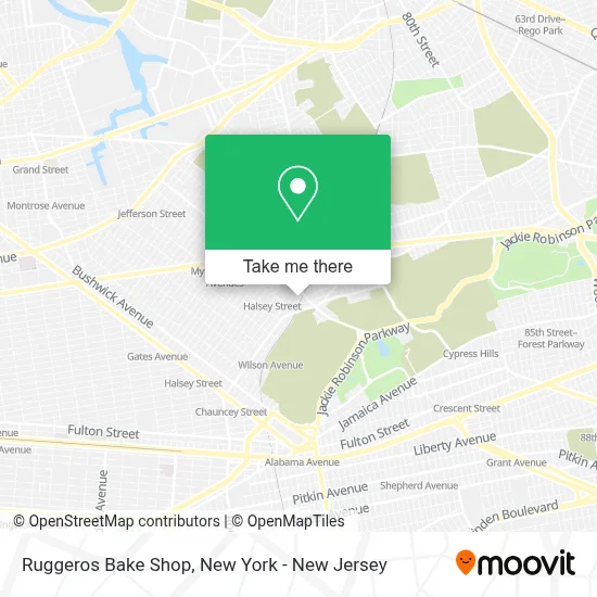 Ruggeros Bake Shop map