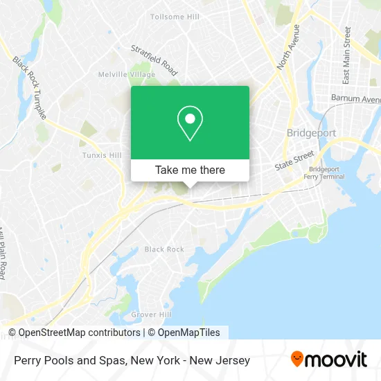 Perry Pools and Spas map