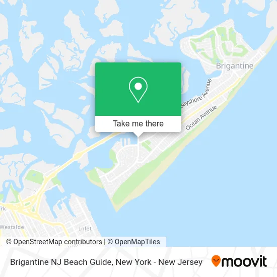 Brigantine NJ Beach Guide map