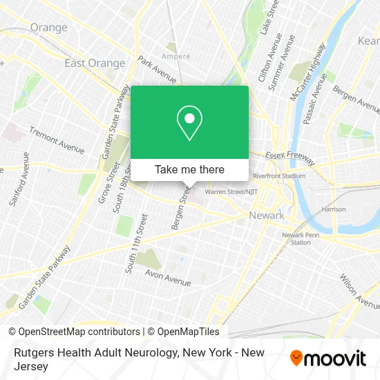 Rutgers Health Adult Neurology map