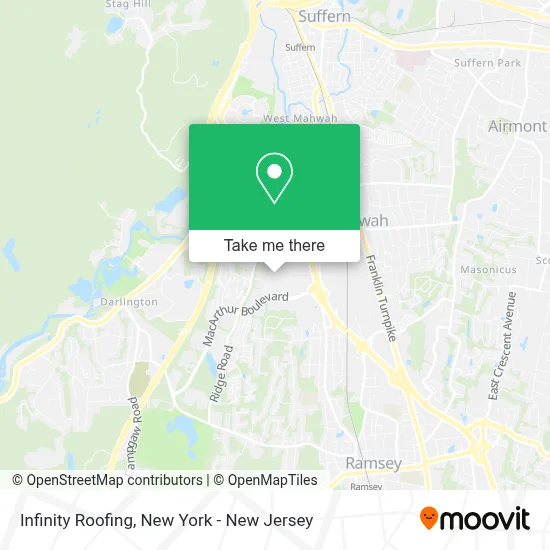 Infinity Roofing map