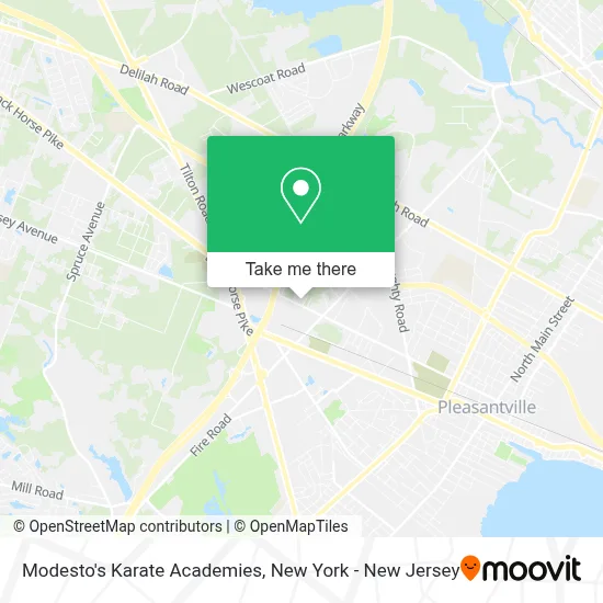 Modesto's Karate Academies map