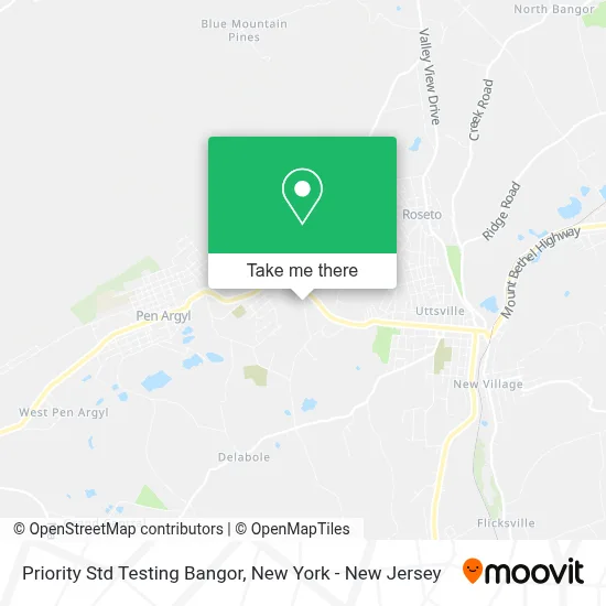 Priority Std Testing Bangor map
