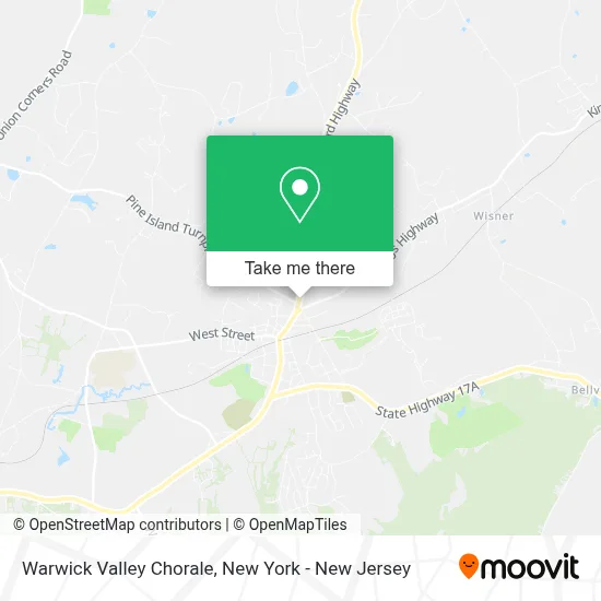 Warwick Valley Chorale map