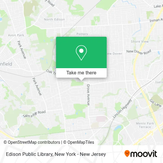 Edison Public Library map