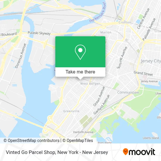 Vinted Go Parcel Shop map