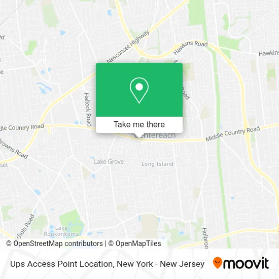 Ups Access Point Location map