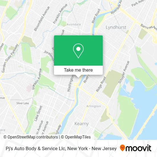 Pj's Auto Body & Service Llc map