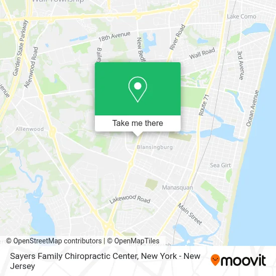 Sayers Family Chiropractic Center map