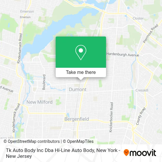 Tk Auto Body Inc Dba Hi-Line Auto Body map